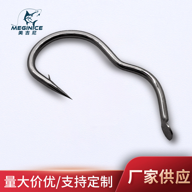 Golden Automatic Flipping Fish Hook, Red 3-Shaped Hook, Three-Bend Hook, Carbon Steel Crank with Barbs, Anti-Spitting Hook for Crucian Carp Wild Fishing