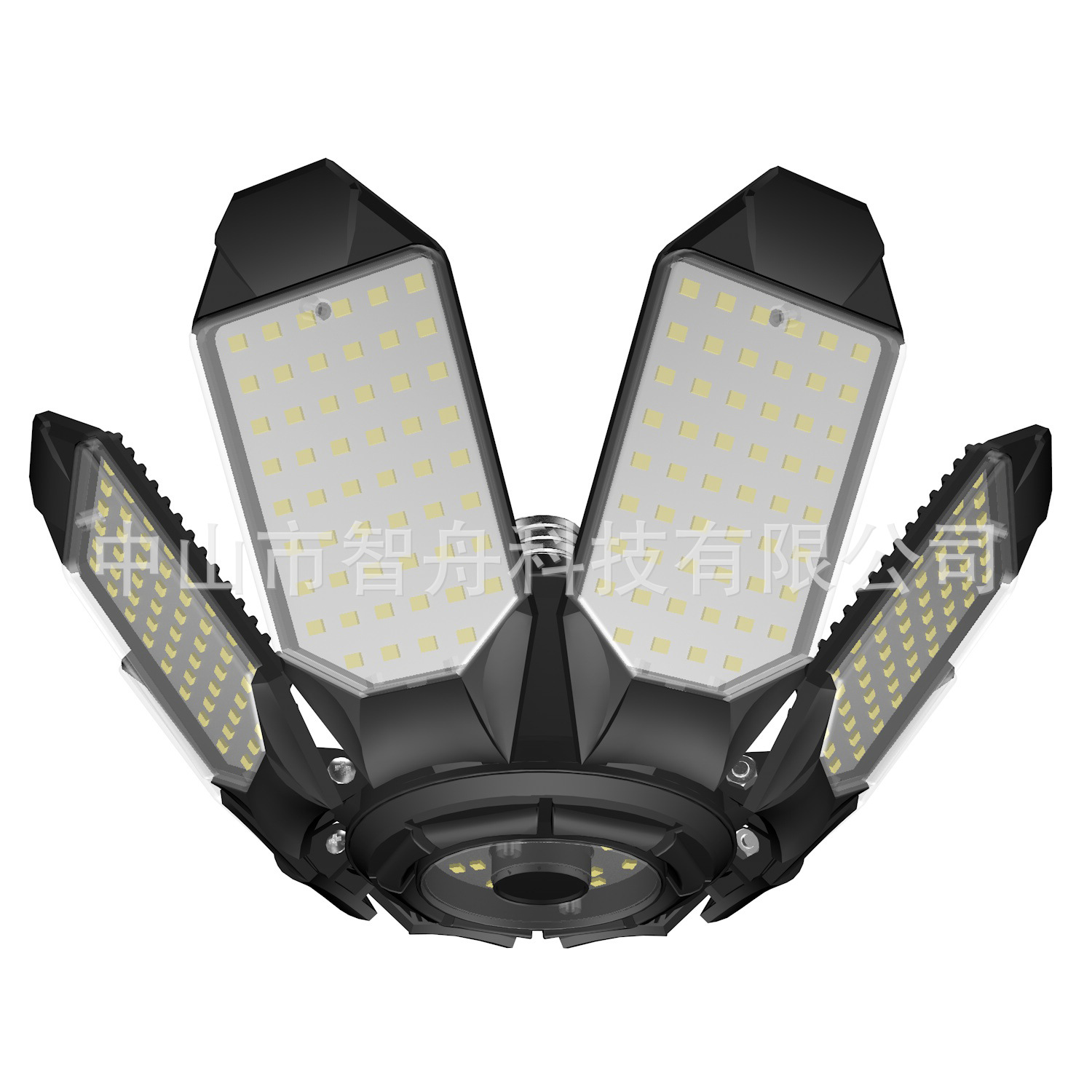 Cross-Border New Product Factory private Model 8 1 six-leaf eight-leaf garage lamp folding deformation LED mining lamp warehouse garage