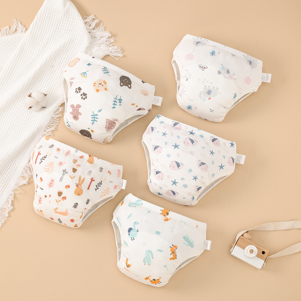 Baby Toilet Training Pants Boys and Girls Underwear Study Pants Waterproof Washable Diaper Diapers