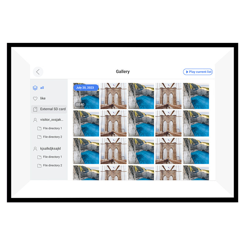Cross-Border New Product Black 10.1inch Home Electronic Calendar Horizontal and Vertical Screen English Version Calendar Countdown Schedule