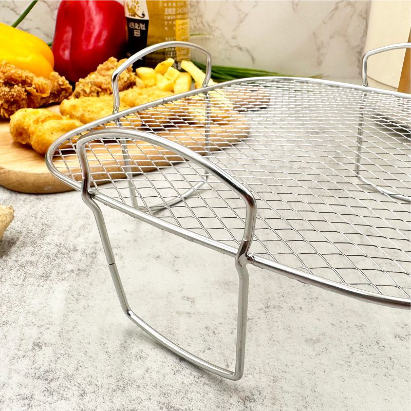 Stainless Steel Air Fryer Grill Water Steaming Rack Accessories Barbecue Grill Bread Rack Grill Square Grill Dipper