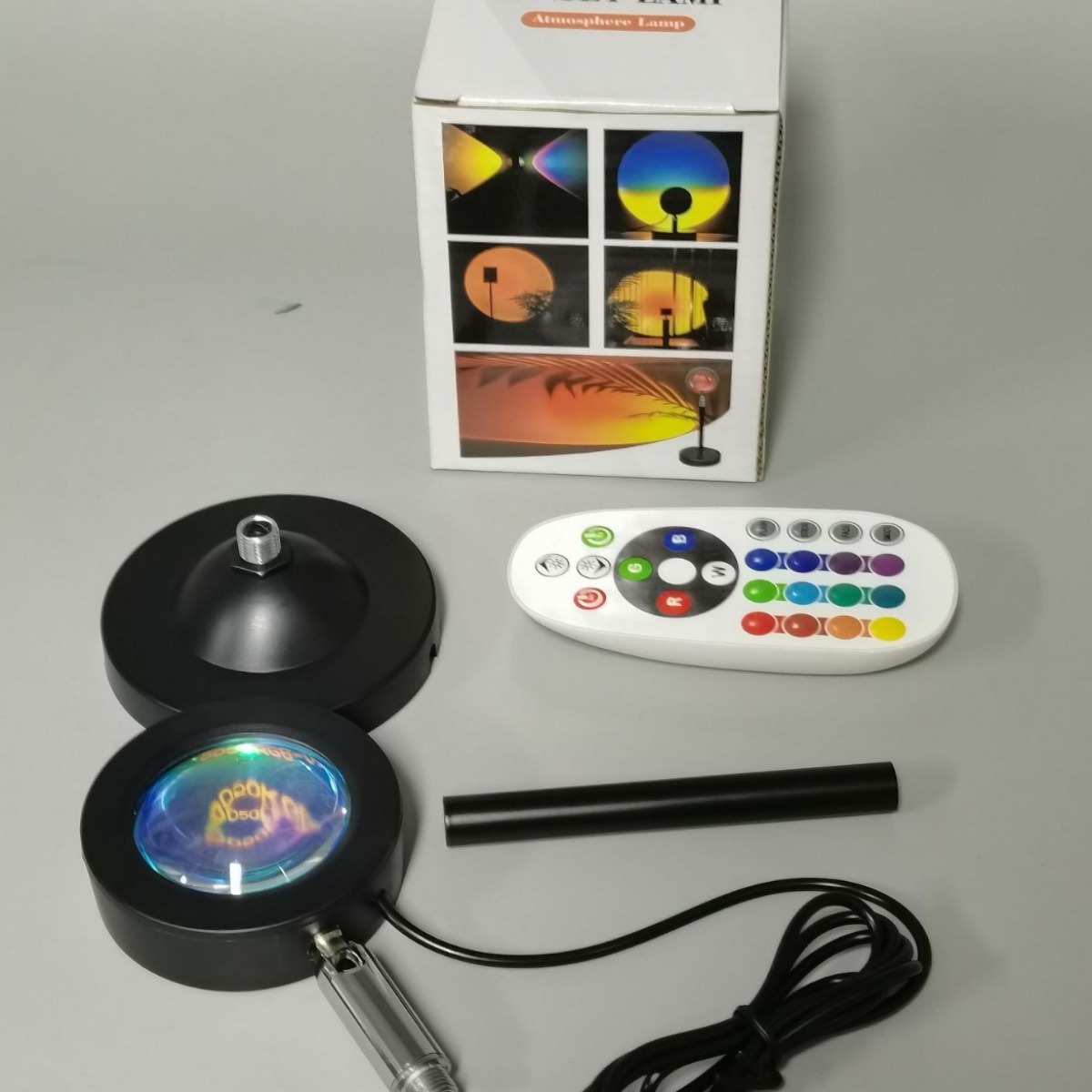 Cross-Border Rgb Mini Sunset Lamp Photo Atmosphere Lamp Live Broadcast Background Wall Photo Ins Creative Table Lamp