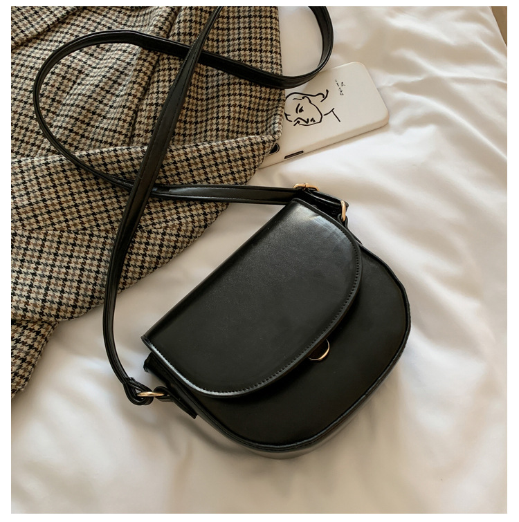 Текстурированная маленькая сумка для женщин, осень-зима 2021, корейский стиль, модная сумка через плечо-седло, французская сумка Xiaoman