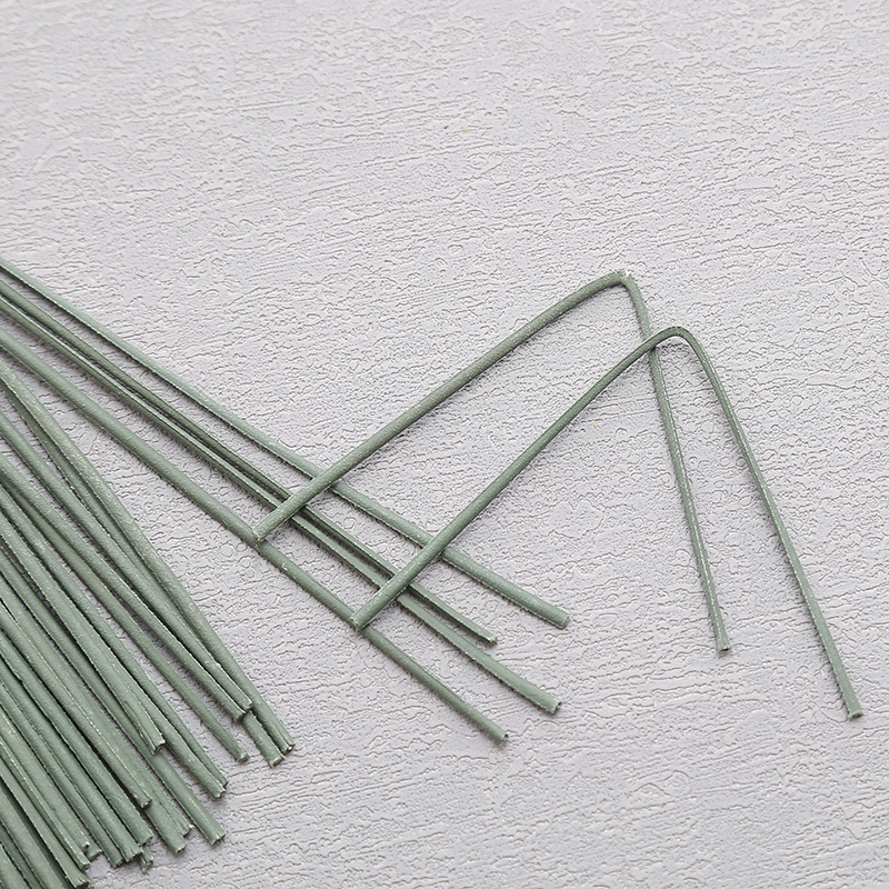 Green Wire Artificial Flower Branch No. 2 Flower Pole Artificial Flower Arrangement Pole Handmade DIY Silk Flower Material Glue Bag Accessories Material