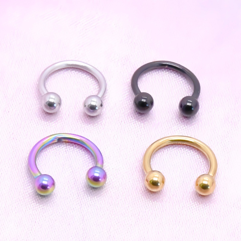 Factory direct cross-border Europe and the United States simple nose ring stainless steel nose ring stud earrings human body piercing earrings manufacturers wholesale