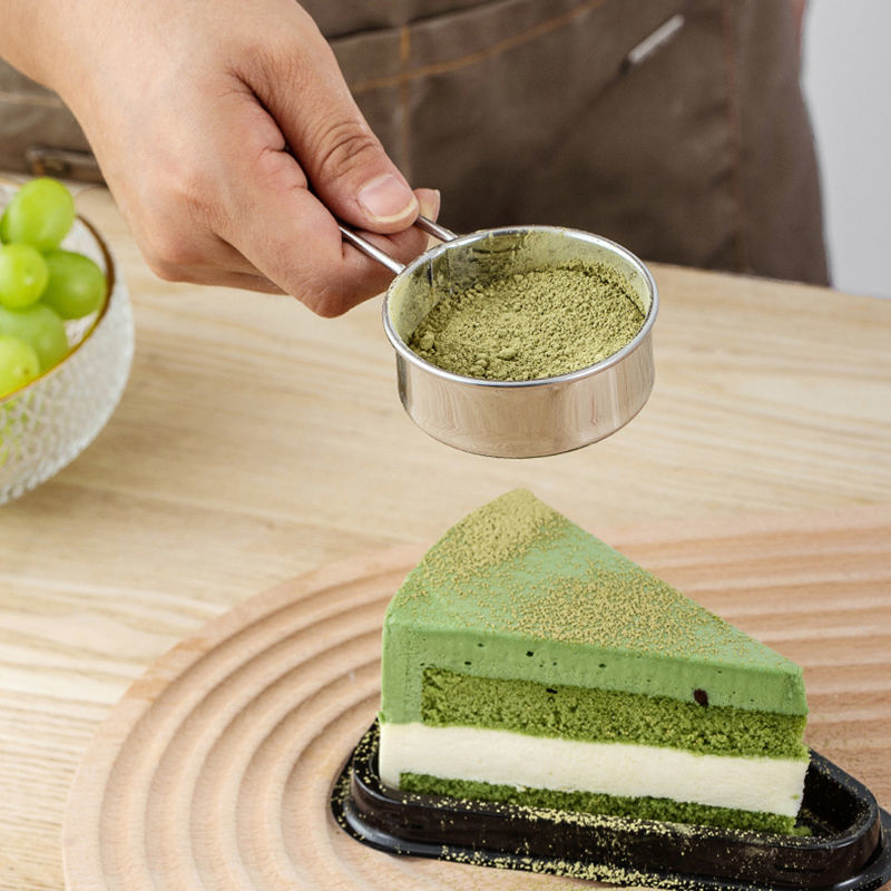 Mini Flour Sieve Cake Dessert 304 Stainless Steel Mesh Coffee Sugar Powder Cocoa Powder Spreader Baking Filter