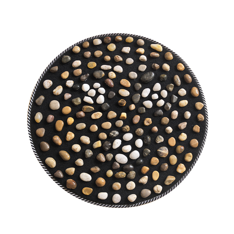 Plum Blossom Shaped Rain Flower Stone Massage Mat Foot Massage Mat Acupressure Board Pebble Massage Floor Mat Stone Foot Massage Floor Mat