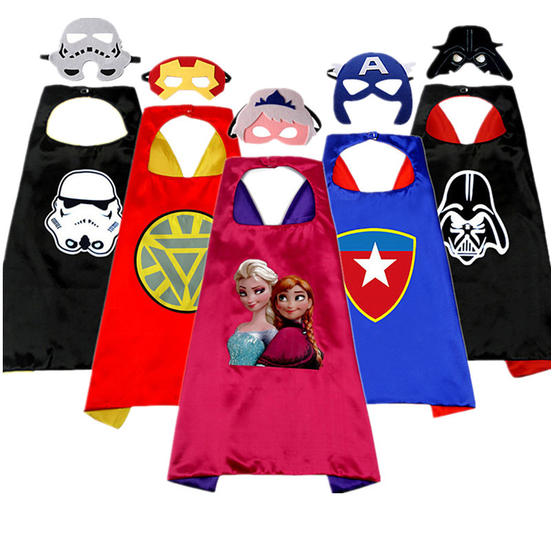Children's Cape Anime Cape Cosplay Kids Halloween Avenger Cape Cloak Ball Costume for Kids