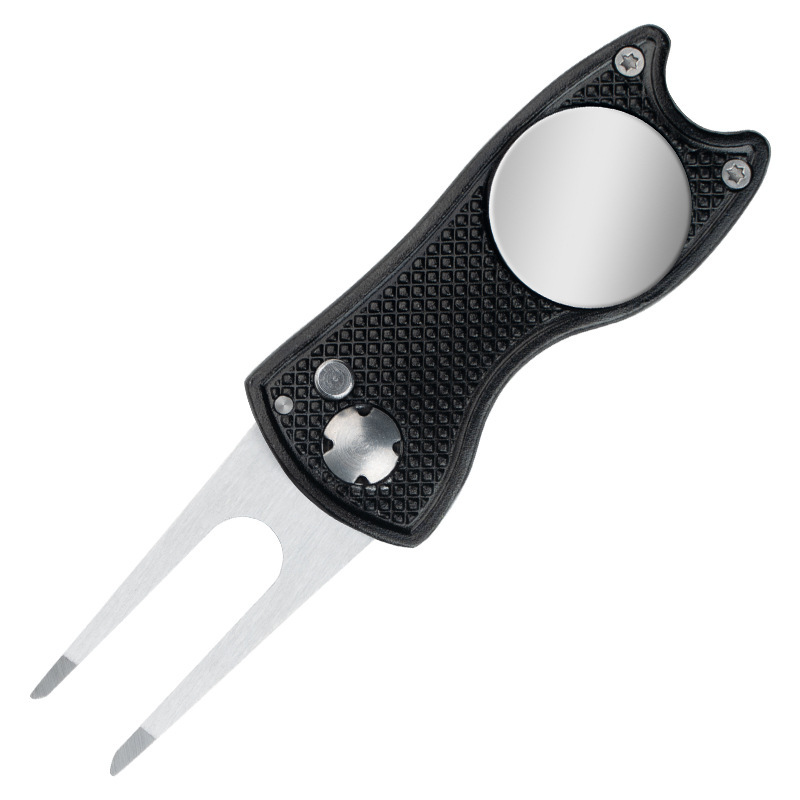 Aluminum Alloy Ball Fork Golf Course Accessories Stainless Steel Green Fork Lawn Tools Folding Spring in stock