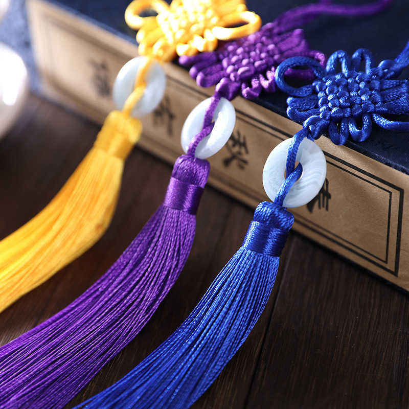 Chinese Knot Tassel Tassel Imitation Jade Piece Handmade Special Gift Gift Box Pendant Safety Buckle Chinese Knot Pendant Manufacturer