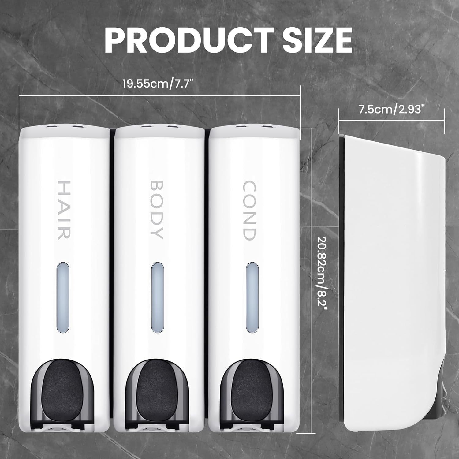 Double-Head Manual Soap Dispenser Bathroom Shower Wall-Mounted Shampoo Shower Gel Box Single-Head Hand Sanitizer Box Soap Bottle