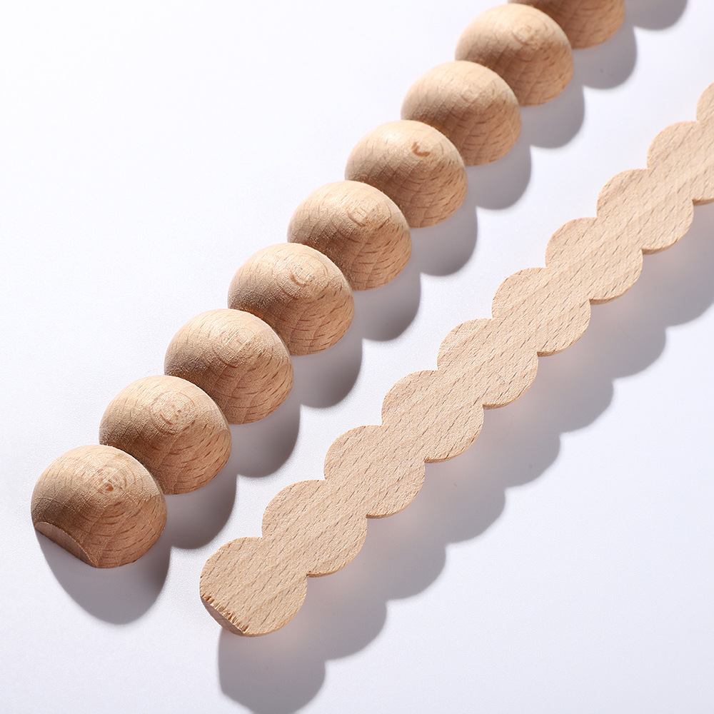 Solid Wood Lines, Semicircle Pearl Lines, Dongyang Wood Carvings, European Style Chinese Cabinet Door Photo Frames, Background Wall Decoration Edge Strips