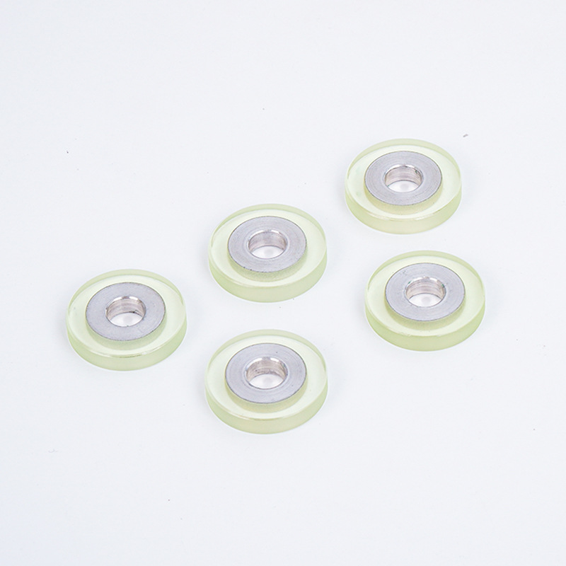 Manufacturer's aluminum rubber coated PU polyurethane rubber wheel high precision rubber roller wear-resistant driving wheel rubber roller