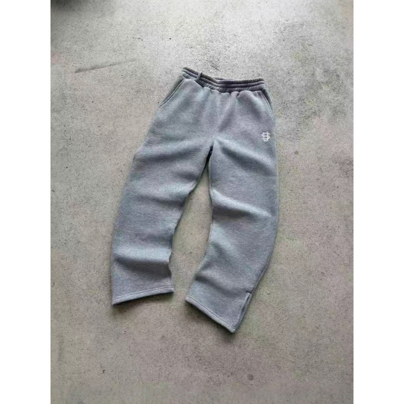 Cross-Border European and American Retro Y2K Street Trendy Hip-Hop Casual Elastic Waist Zipper Loose Pure Color Sports Casual Pants