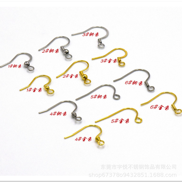 Весенние крючки для ушей из медицинской нержавеющей стали 316L с бусинами серьги висячие аксессуары оптом