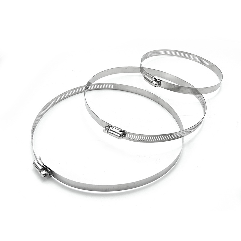 In-Stock Stainless Steel Hose Clamp 201 Semi-Steel American-Style Hose Clamp Large Size Extended Clamp 201 Stainless Steel Hose Clamp