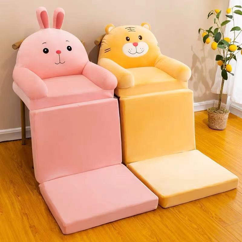 Children's Foldableing Sofa Bed Drop Shipping Boys and Girls Lunch Break Small Sofa Kindergarten Baby Seat Removable and Washable