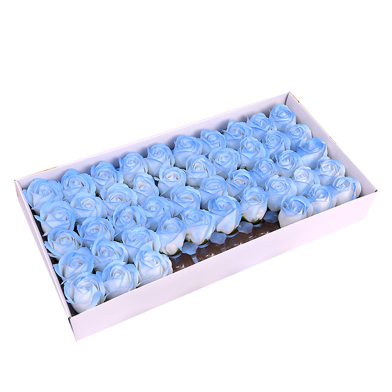 Soap Rose Head Simulated Immortal Flower Valentine's Day Spray Color Soap Flower Gift Box Handmade Decorative Soap Flower Creative
