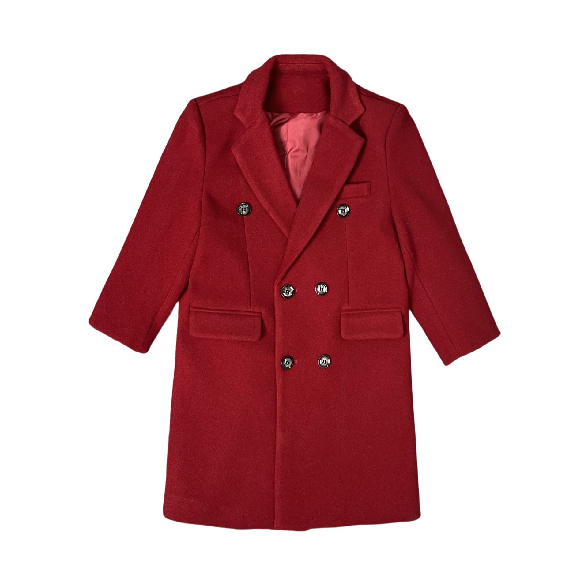 Cross-Border Autumn New Boys' Korean Style Trench Coat Children's Long Suit Trendy Jacket Children's Double-Breasted Wool Coat