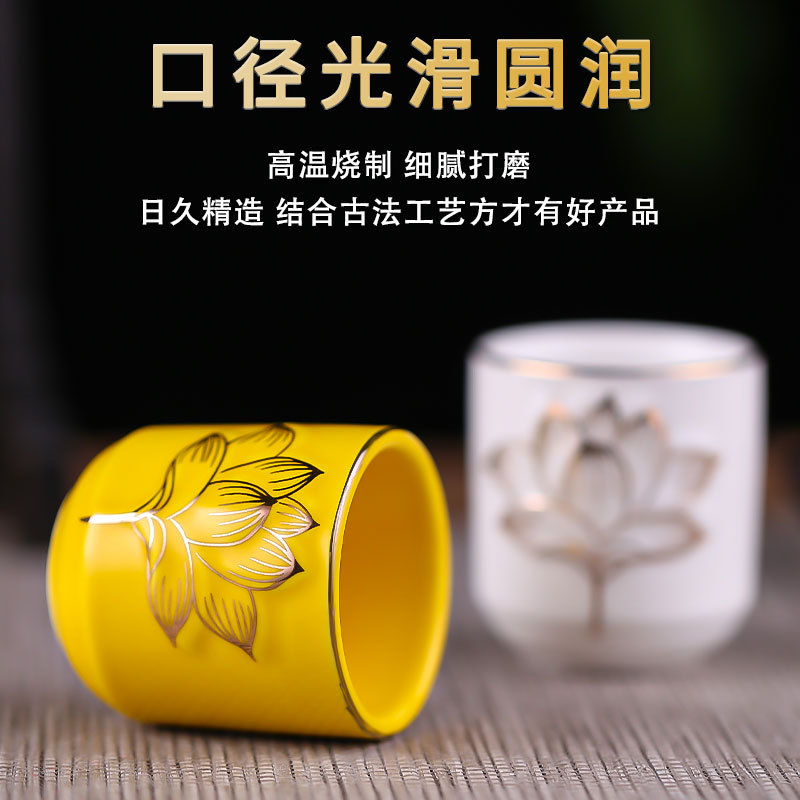 Buddha front Buddha water Cup household water supply Cup for Guanyin holy water cup small size ceramic Buddhist supplies
