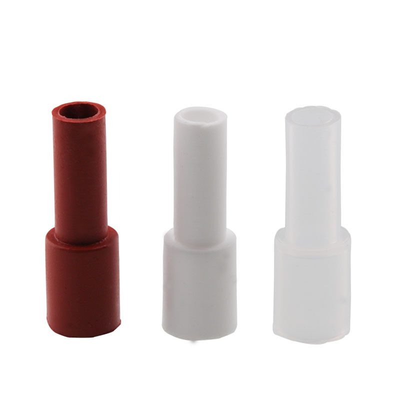 6.3 plug spring female terminal straight round single wire silicone sheath 250 white red straight soft sheath DR250-3.0