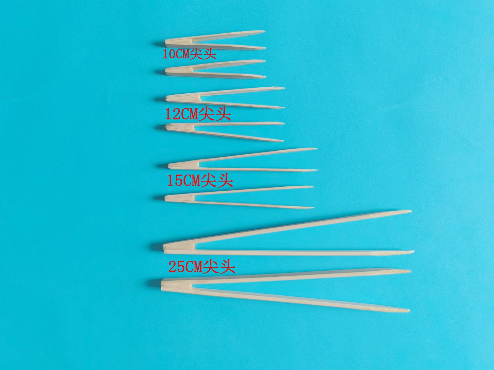 Chip clip wafer clip 15cm anti-static bamboo tweezers pointed anti-static bamboo clip flat 150mm wooden tweezers