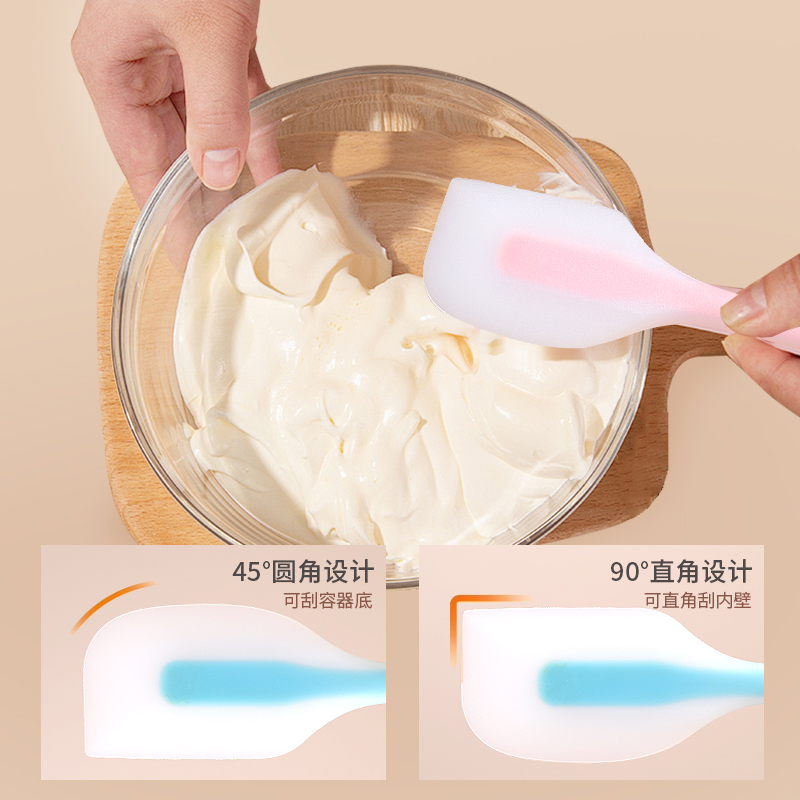 Integrated Food Grade High Temperature Resistant Baking Scraper Tool Large Silicone Scraper Cake Cream Spatula