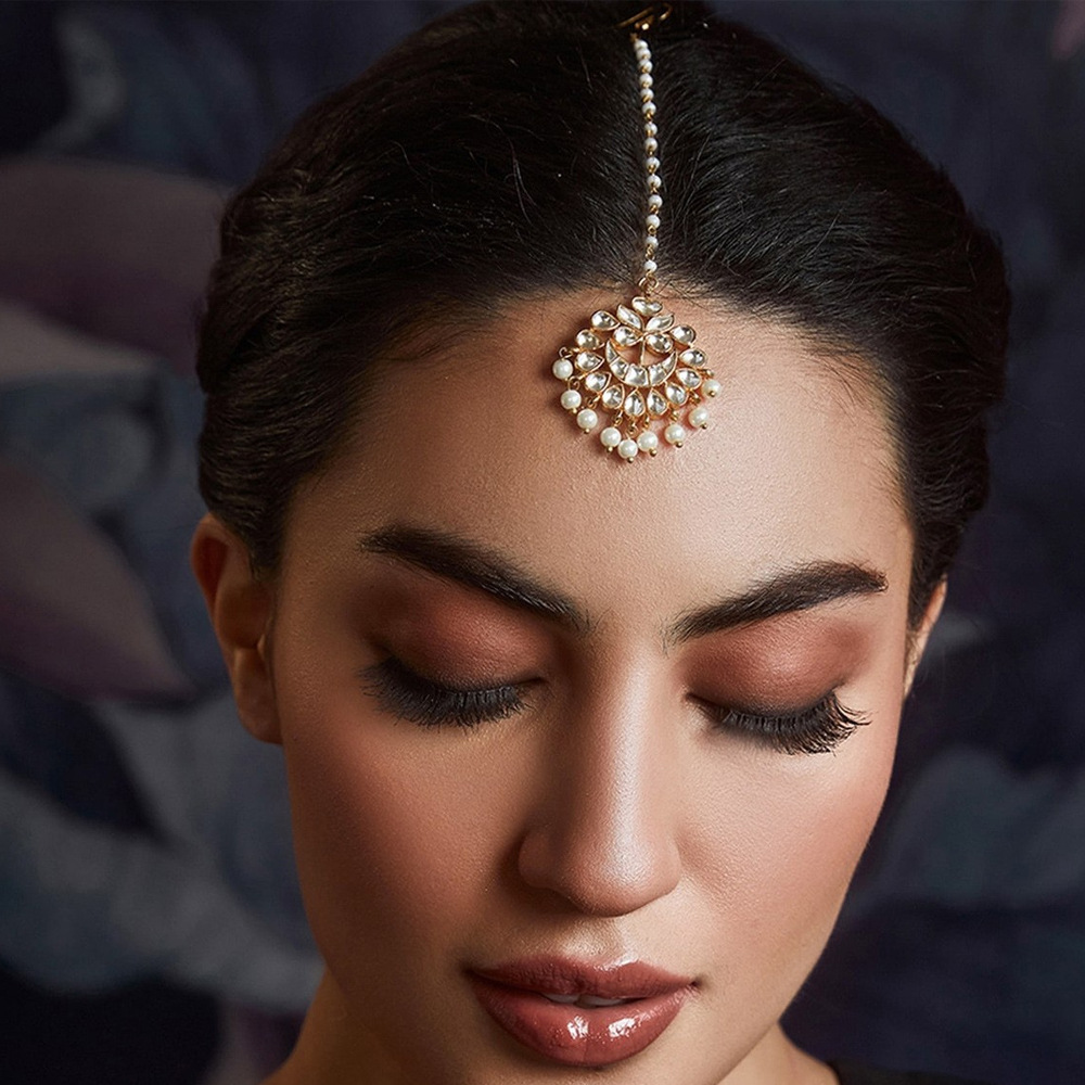 Индийская традиционная жемчужная подвеска для бровей, этнический экзотический стиль, алмазная цепочка для волос, персонализированные аксессуары для волос невесты на сцене