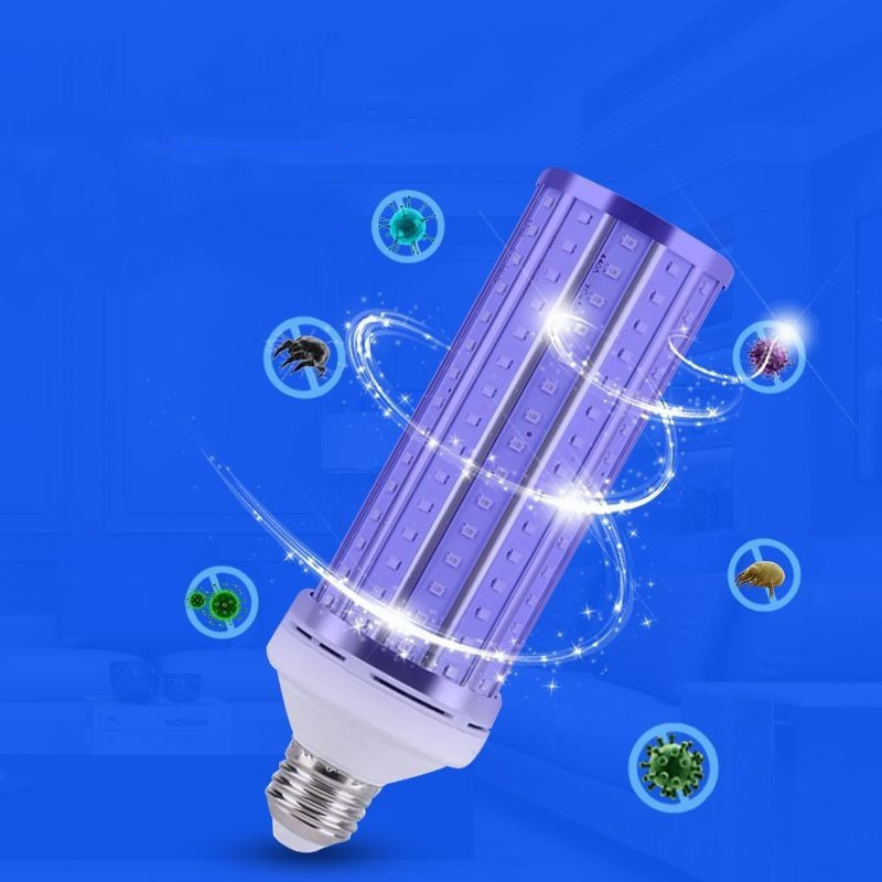 Spot led UV corn lamp e27 intelligent third gear 60W purple light bulb 220V 110V mobile with base