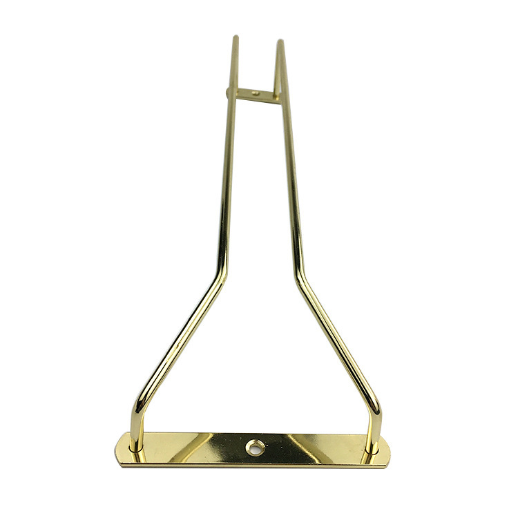 Cross-border Factory Stainless Steel Cup Holder Single Row Inverted Red Wine Cup Holder Hanging High Foot Cup Holder Household Restaurant Bar