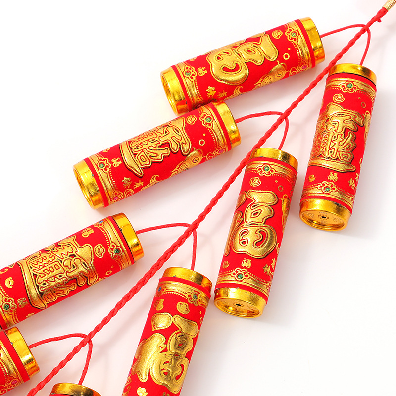 New Electronic Firecracker Simulation Plug-In-Free Spring Festival Traditional Festive Electric Salute Gun Opening Wedding Housewarming Household Firecracker