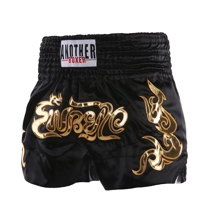 New Solid Color Boxer Shorts Fighting Sanda Kicking Pants Thai Style Muay Thai Shorts Kids Adult