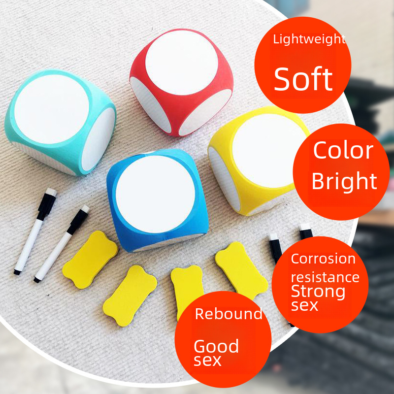EVA foam dice plus sticker erasable chip letter printing EVA children's toy pattern foam in stock 10cm