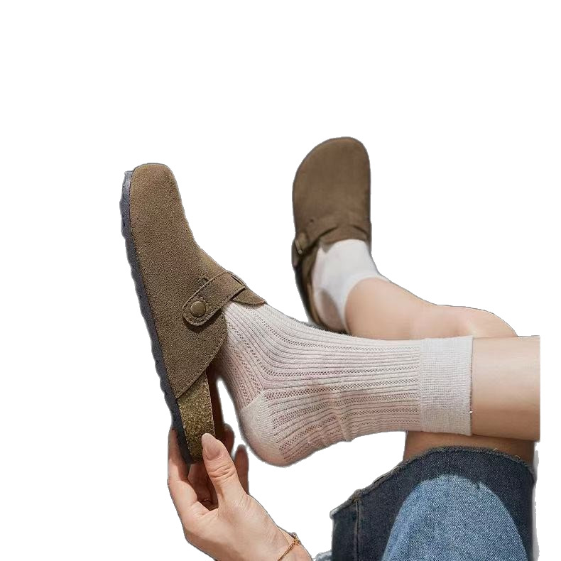 Birkenstock Shoes for Women, Popular High-End Internet Celebrity Half-Pack Birkenstock Slippers for Women, French Toe Half-Slippers, Birkenstock Shoes Wholesale