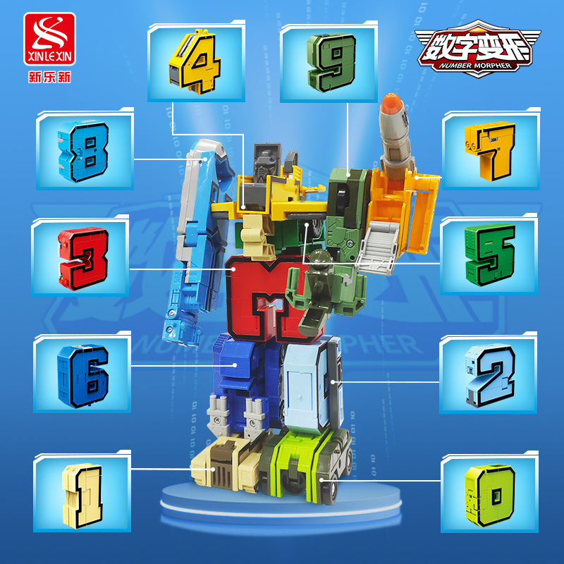 Детский цифровой деформационный робот в упаковке для обучения и развлечения для мальчиков 3-6 лет