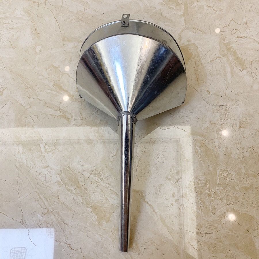 Car Refueling Funnel with Large Diameter, Stainless Steel Filter, Thickened Slanted Long Spout, Free Shipping