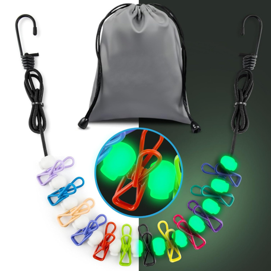 Labeling and Shipping Service, No-Drill Clothes Drying Rack, Travel Portable Windproof Latex Elastic Rope with Anti-Slip Buckle Clothesline