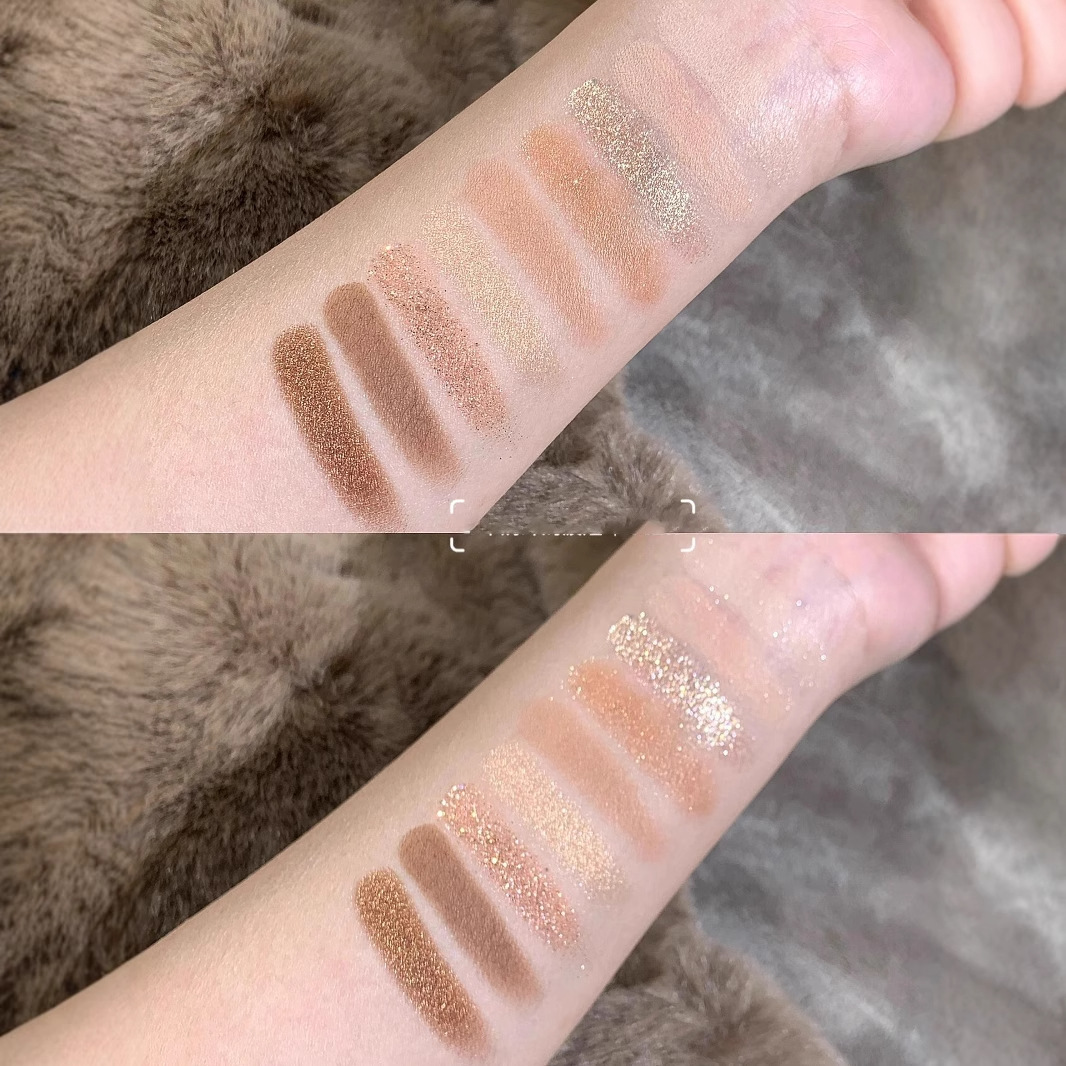 MUGELEEN sweater knitted eye shadow plate earth color matte orange brown pearl flash chocolate nine-color eye shadow