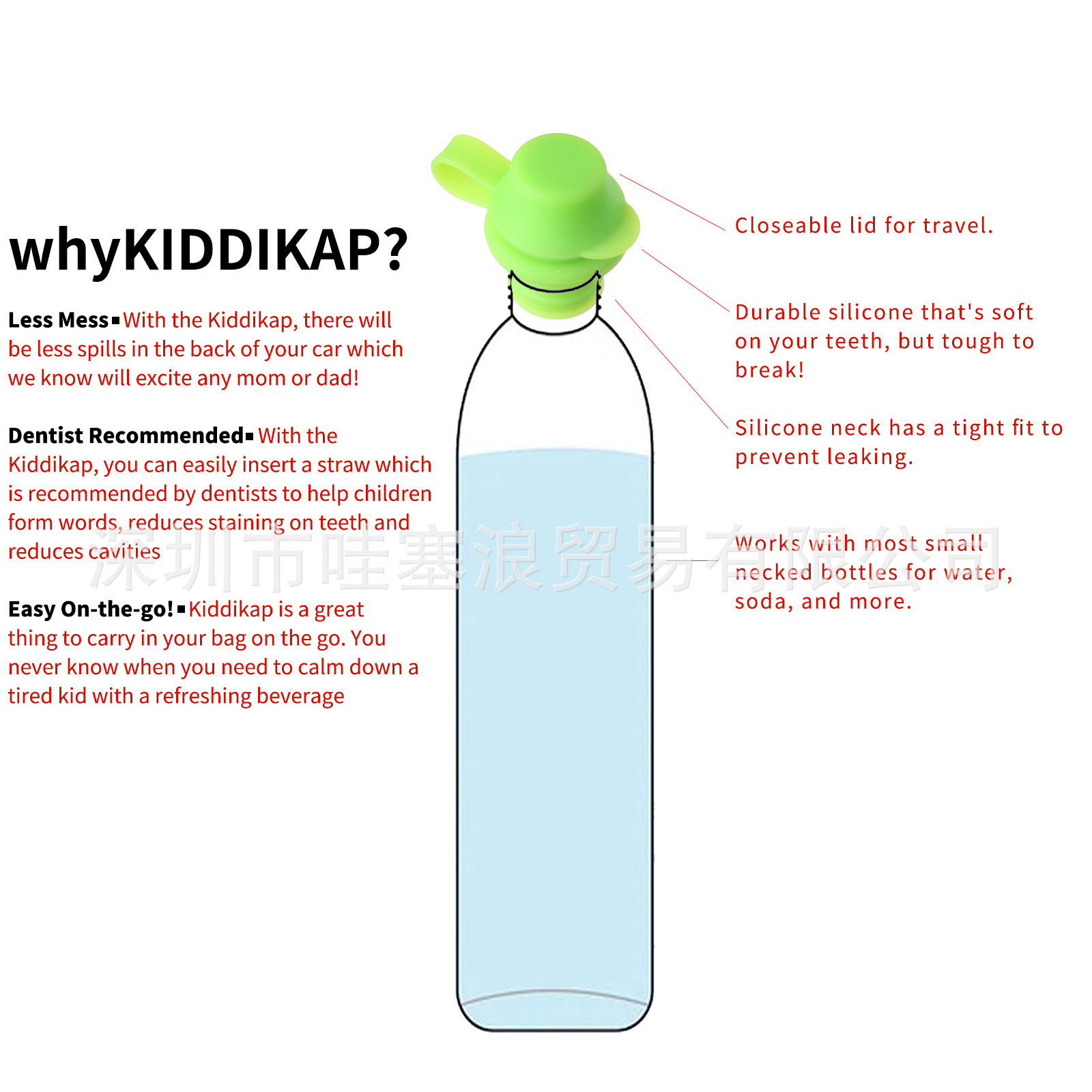 Amazon Hot Selling Spill-proof Silicone Drinking Mouth Baby Drinking Spill-proof Spill-proof Bite Mouth Silicone Beverage Bottle Suction Mouth