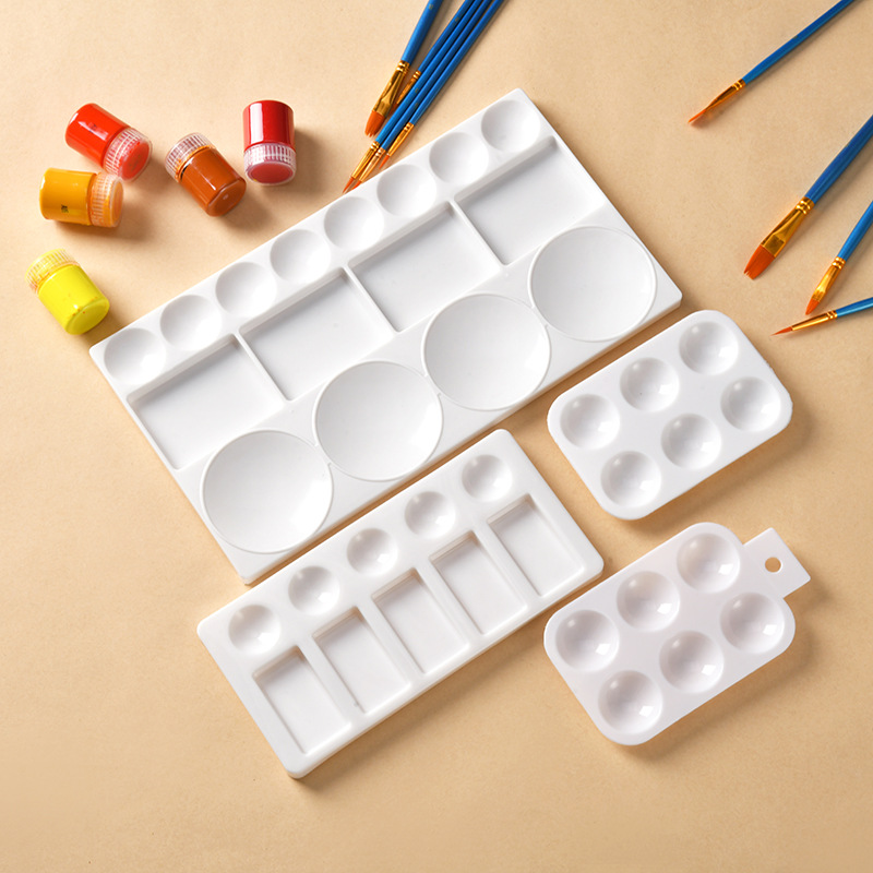 Plum Blossom Palette Imitation Ceramic Plum Blossom Palette Children Beginners Art Pigment Gouache Watercolor Drawing Supplies