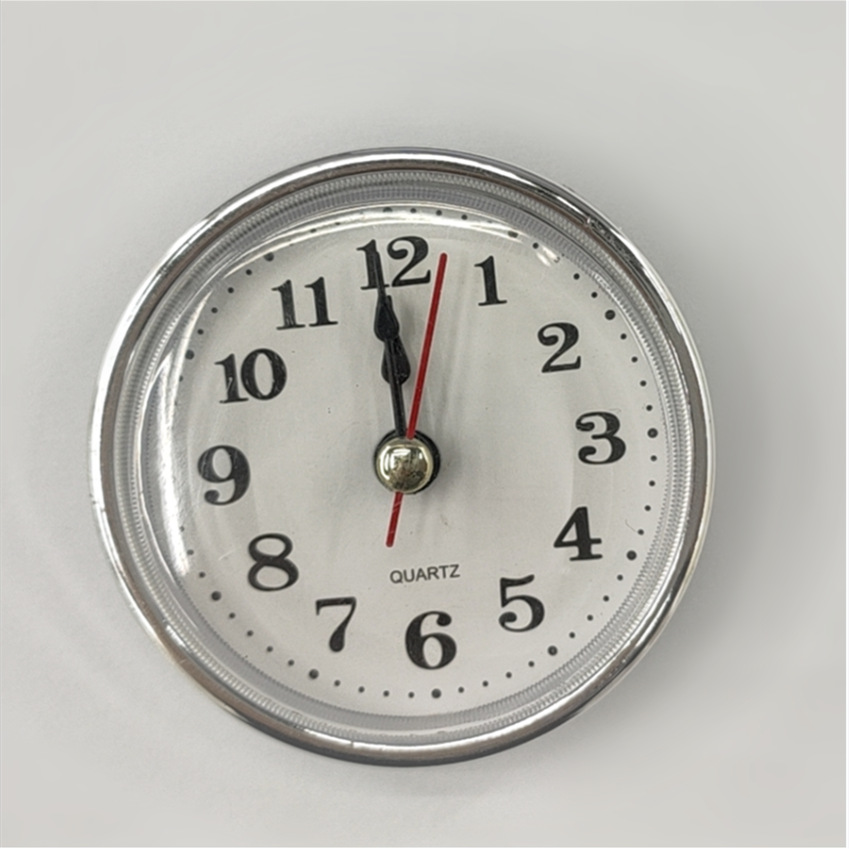 Cross-Border Plastic Clock Head 65mm Round Clock Bile Photo Frame Resin Crafts Iron Clock Head Movement Clock Accessories