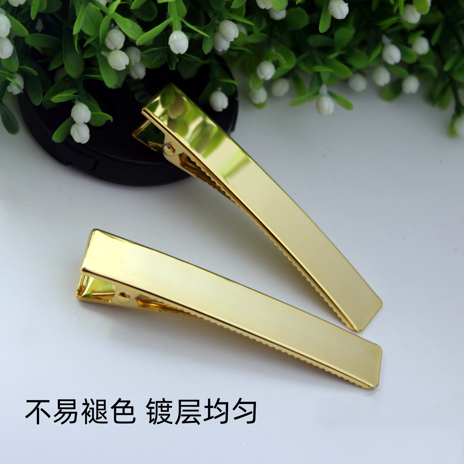 Guangzhou thick square clip Golden duck bill clip does not pull hair is not easy to fade Korean DIY hair accessories wholesale