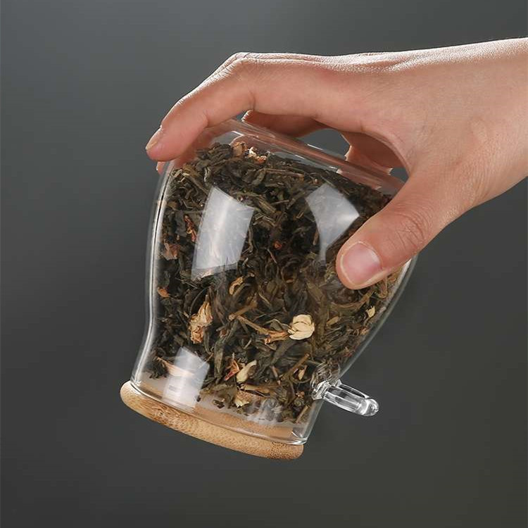 Large-Capacity Transparent Grain Jar Snack Storage Glass Sealed Jar with Spoon Tea Jar Grain Storage Jar Tea Jar