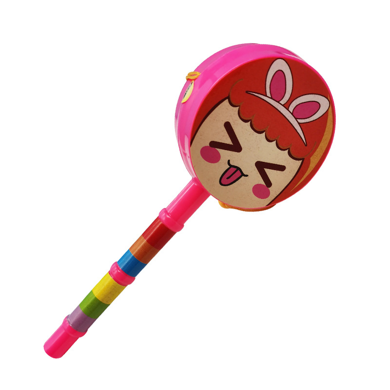 Baby rattle toy children's expression rattle toy cartoon pattern plastic toy stall wholesale