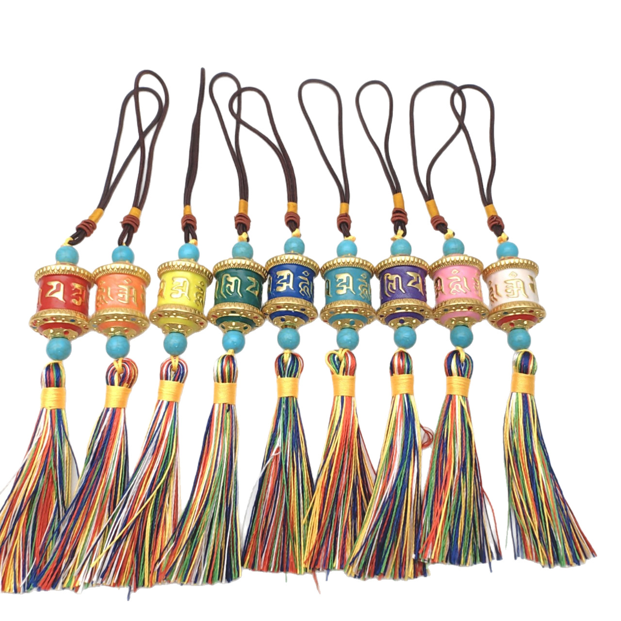 Xizang Jewelry Prayer Wheel Six-Word Mantra Prayer Wheel Bag Pendant Creative Decoration