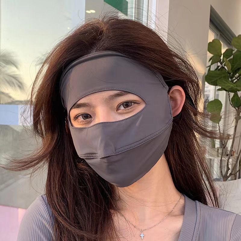 Women's New Face Gini Sunscreen Mask All-round UV Protection Mask Summer Thin Ice Silk Fabric