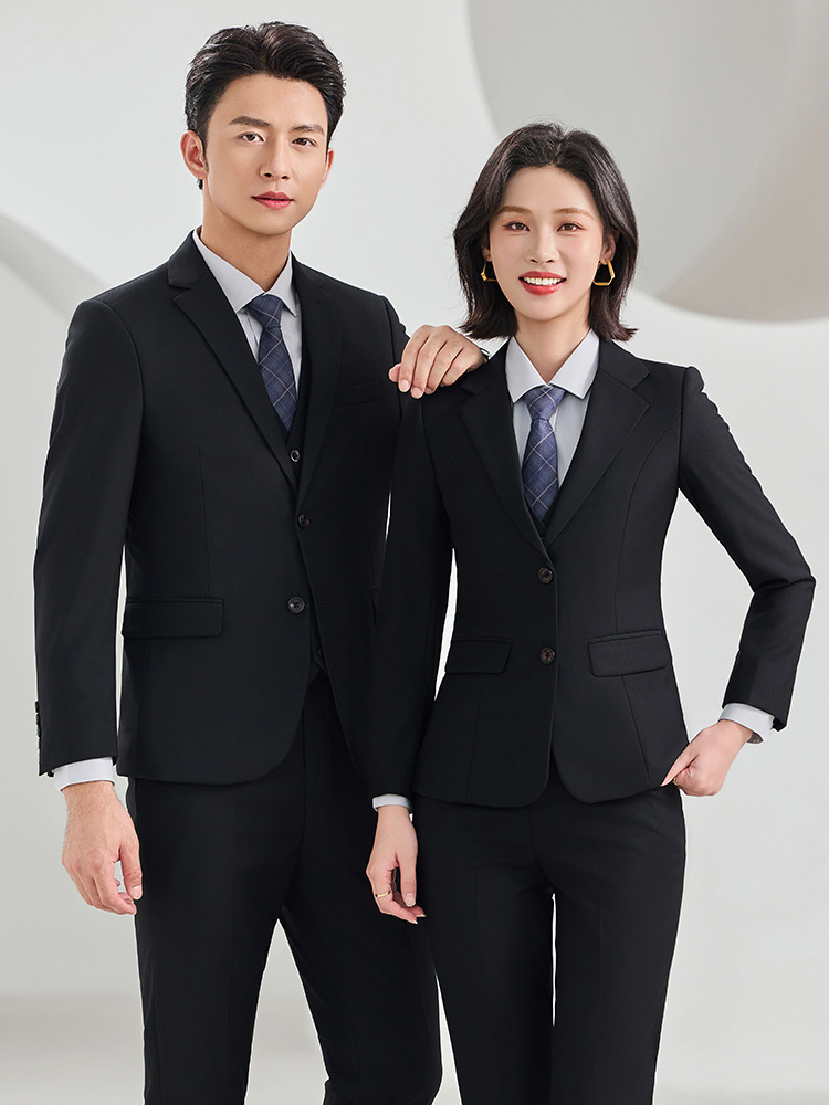 Business Men's Suits, Work Uniforms, Women's Corporate Attire, Property Management, Hotel, Silver Administration, Embroidered Logo