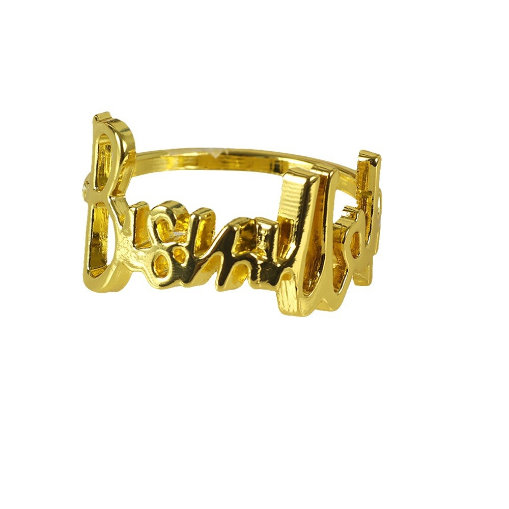 European and American creative hollow letter napkin ring holiday banquet table hotel western restaurant tableware decoration factory wholesale