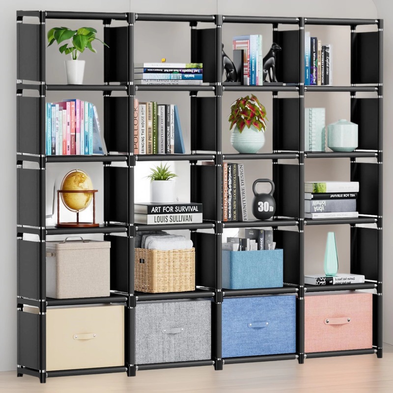 Простая книжная полка Многоуровневая収納ка Экономичная напольная полка для аренды Экономия пространства Оптовая комбинация