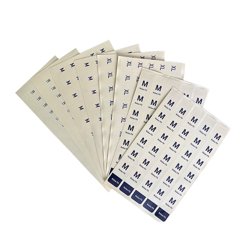 Transparent Long Size Sticker Clothing Size Sticker Adhesive Waterproof Oil Proof Traceless No Glue Foreign Trade Size Sticker